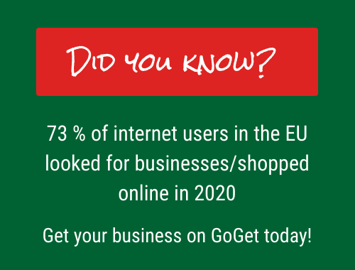 73 of internet users in the EU looked for businesses og shopped online in 2020
